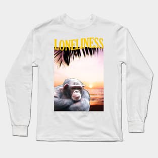 Loneliness Chimpanzee Long Sleeve T-Shirt